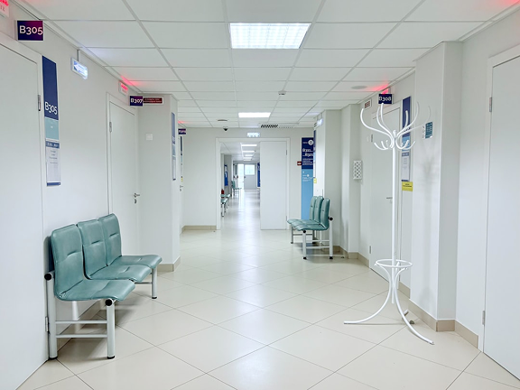 Shwe Min Medical Laboratory clean clinic corridor